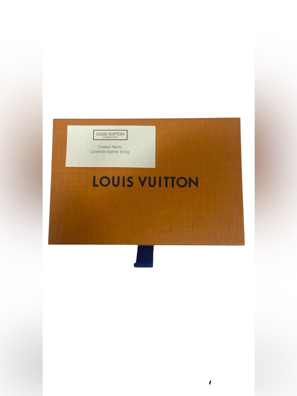 Louis Vuitton Wallet Accessory Gift Storage Empty Box + Card Orange 5.5x3.5x1